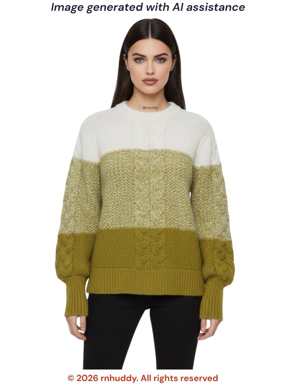 NWT Vero Moda XL color block cable knit sweater